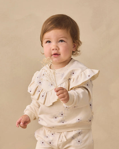 Ruffle Fleece Sweatshirt
