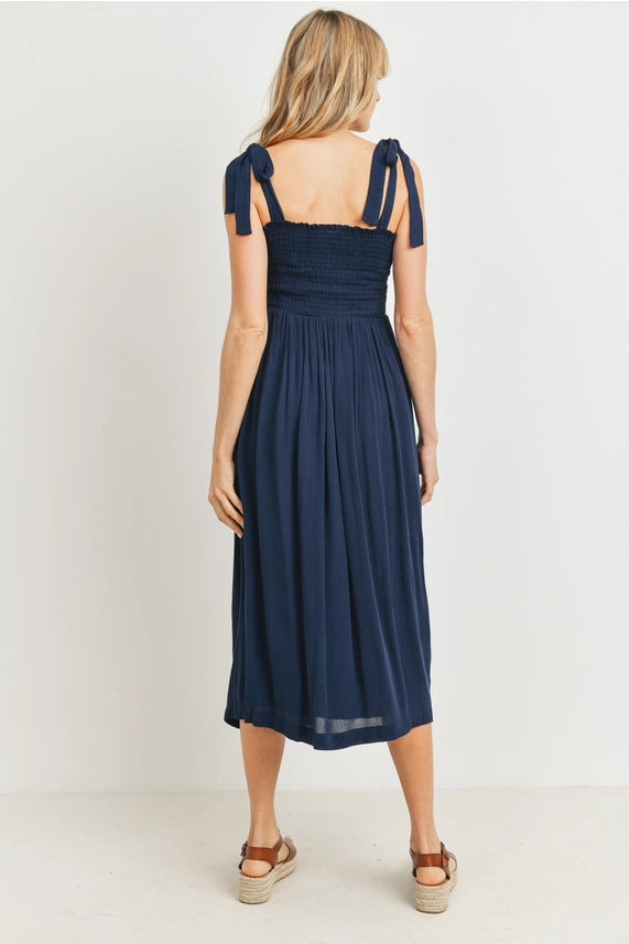 Tie Strap Midi Dress