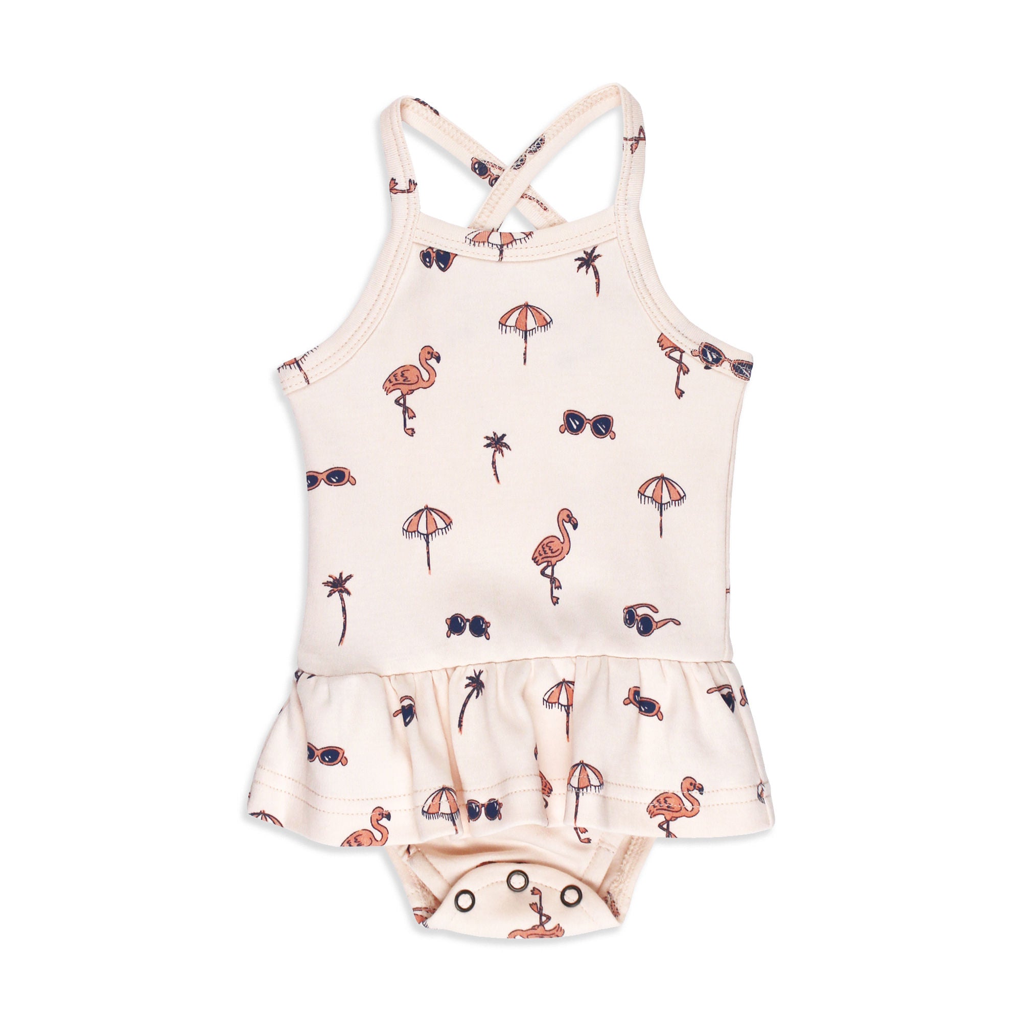 Skirted X-Back Bodysuit