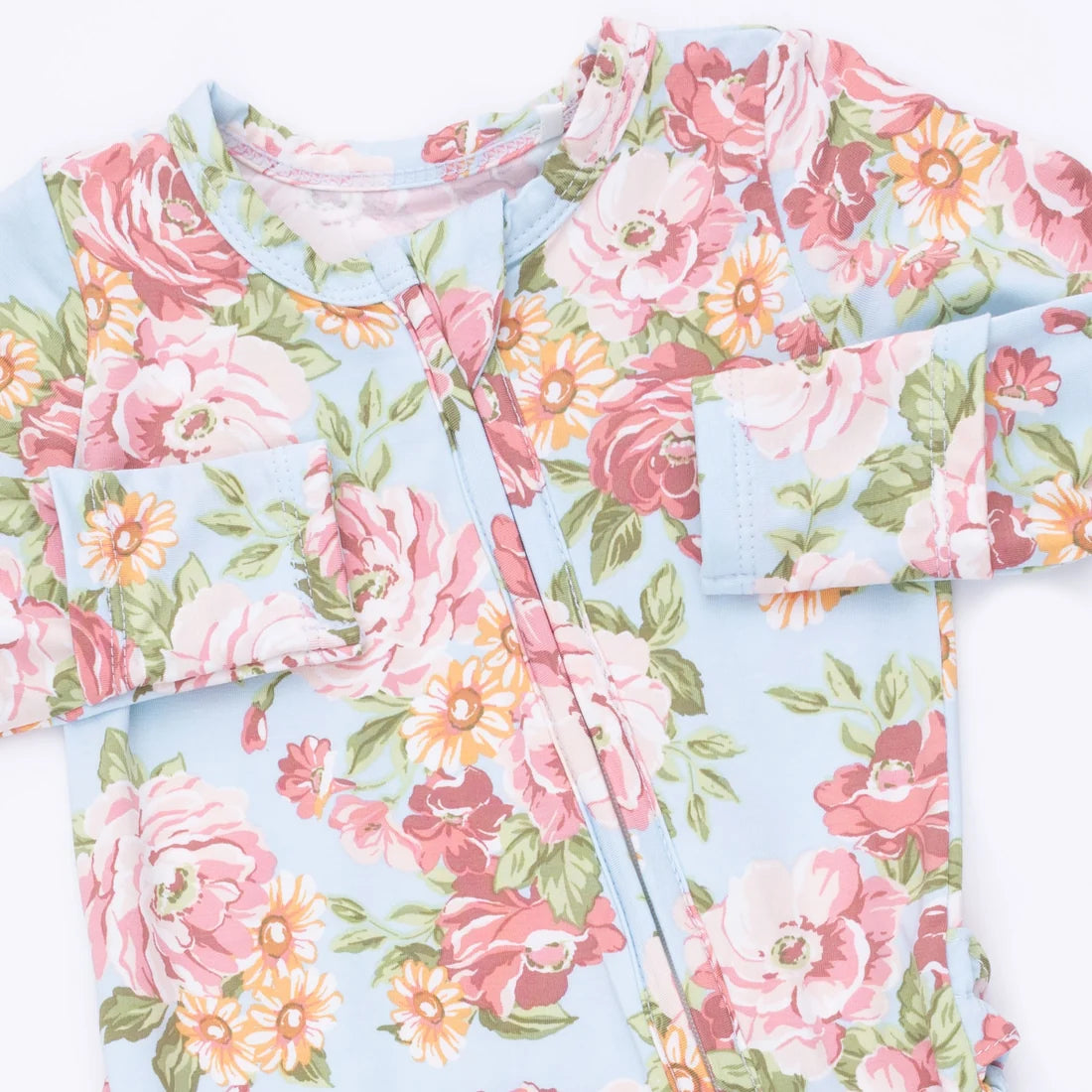 Ruffle Back Zipper Footie