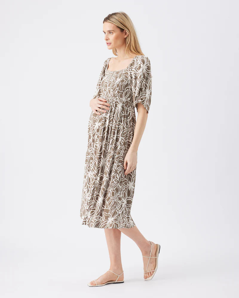 Alona Shirred Dress