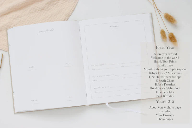 Baby Book + Keepsake Box
