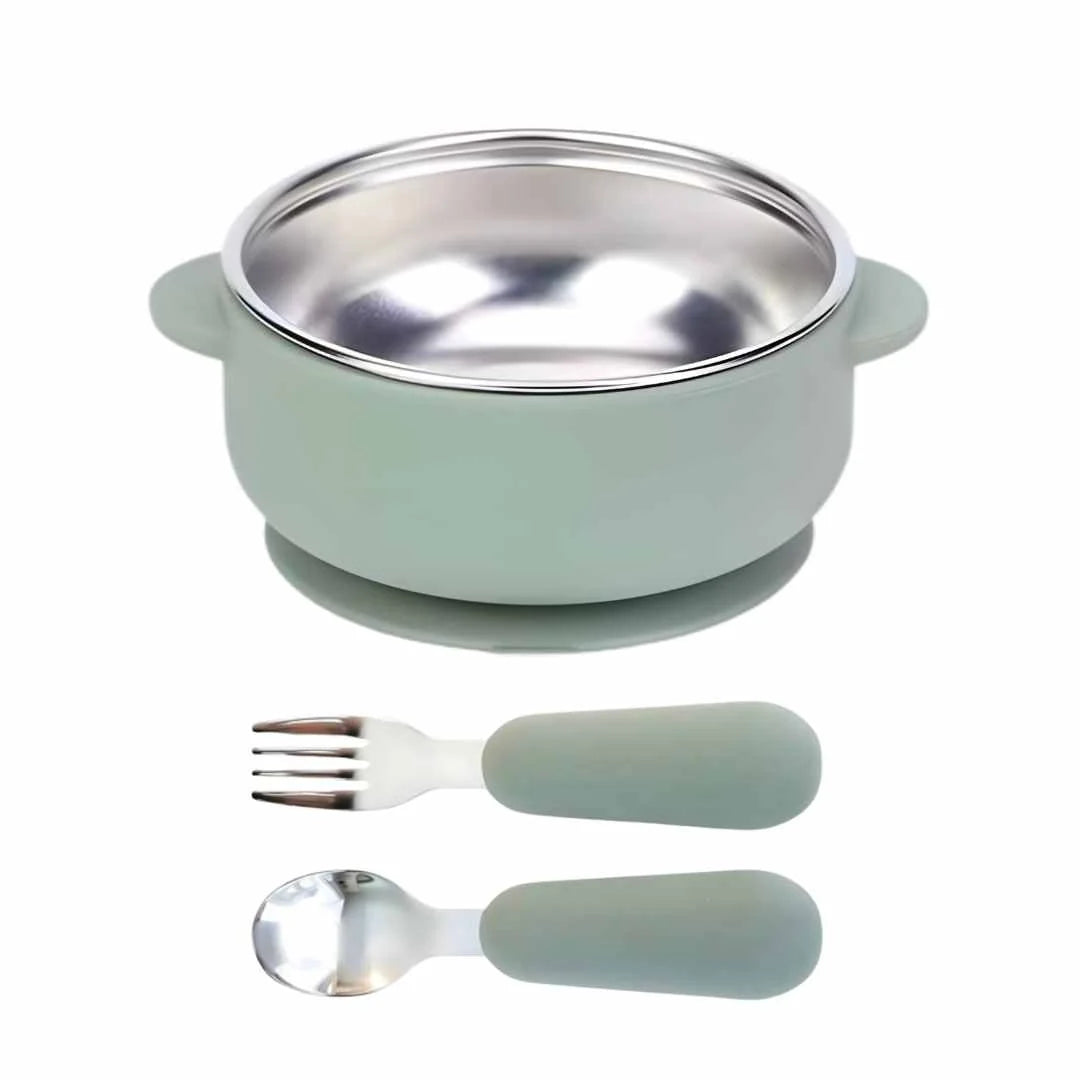 Stainless Steel Bowl + Utensils
