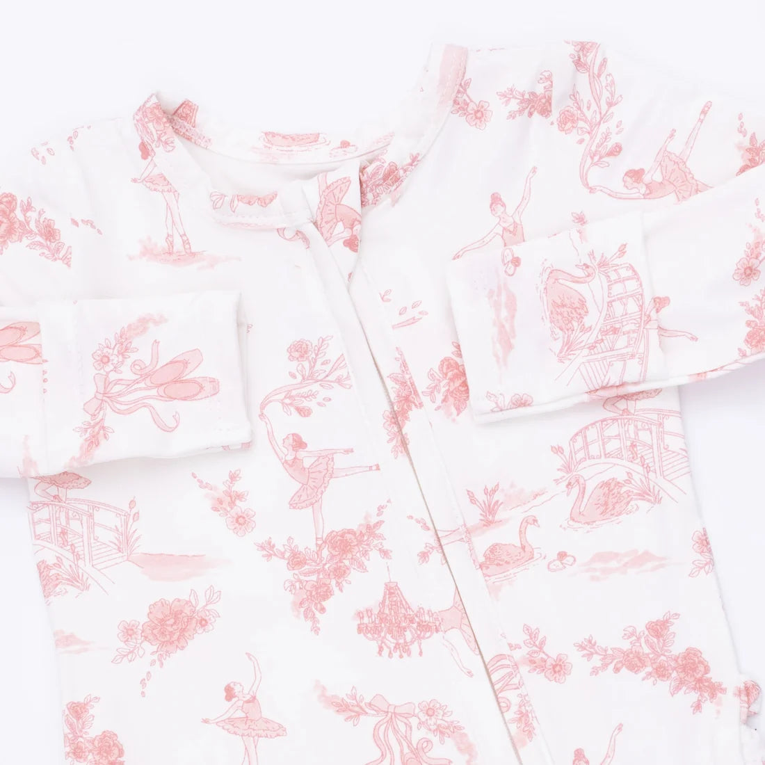 Ruffle Back Zipper Footie