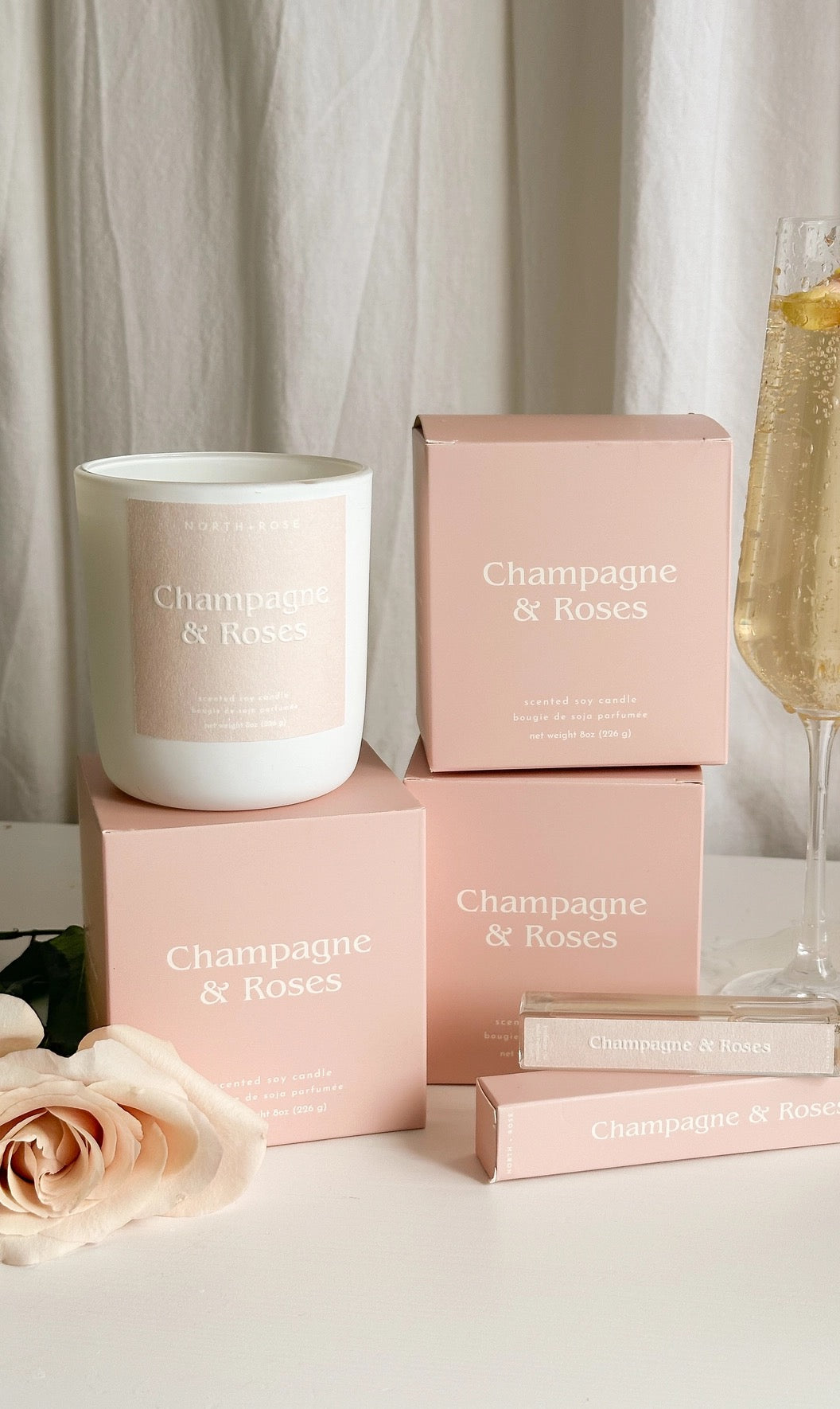 Champagne & Roses Candle 8oz