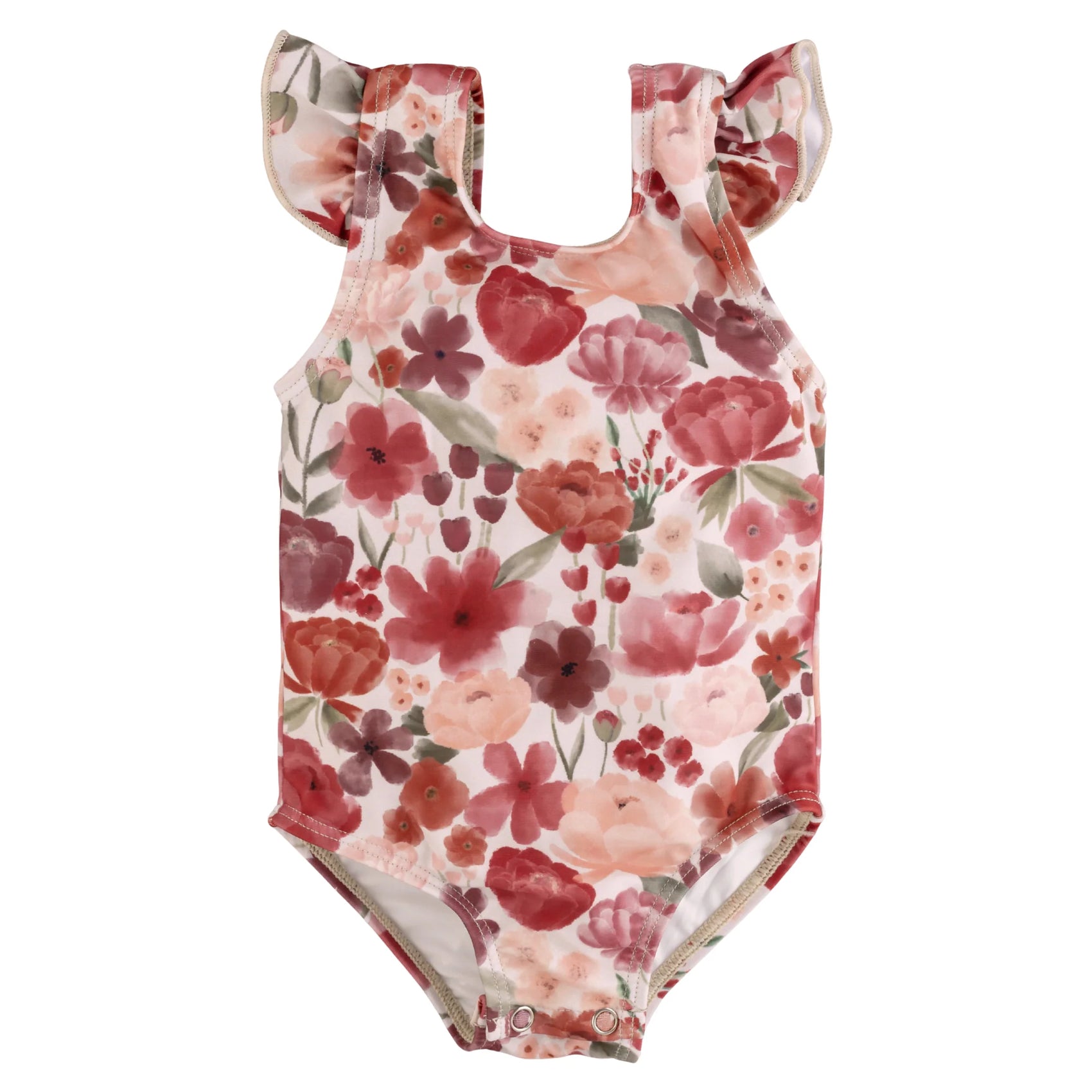 Ruffle Shoulder One Piece