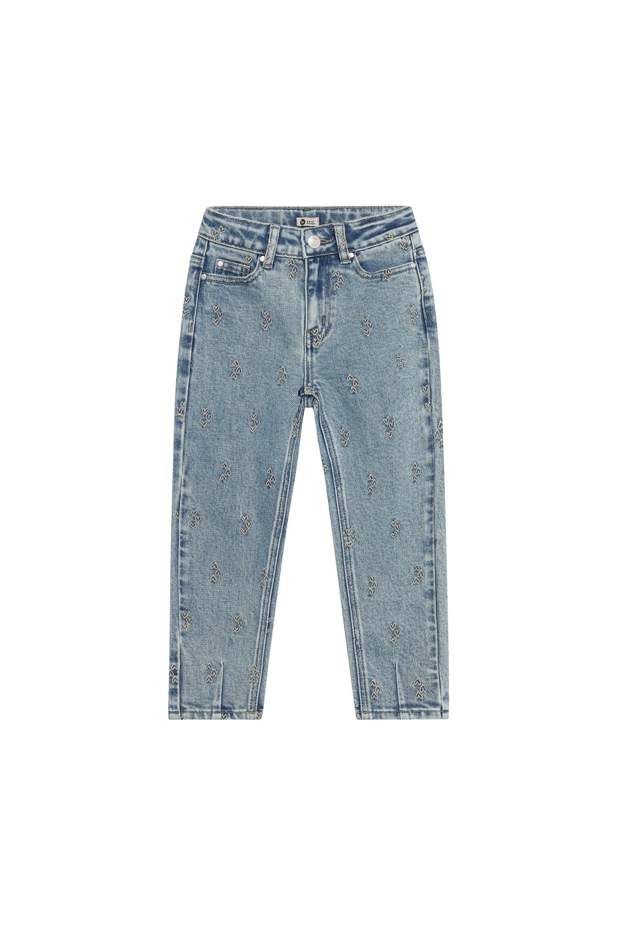Mom Fit Embroidery Denim