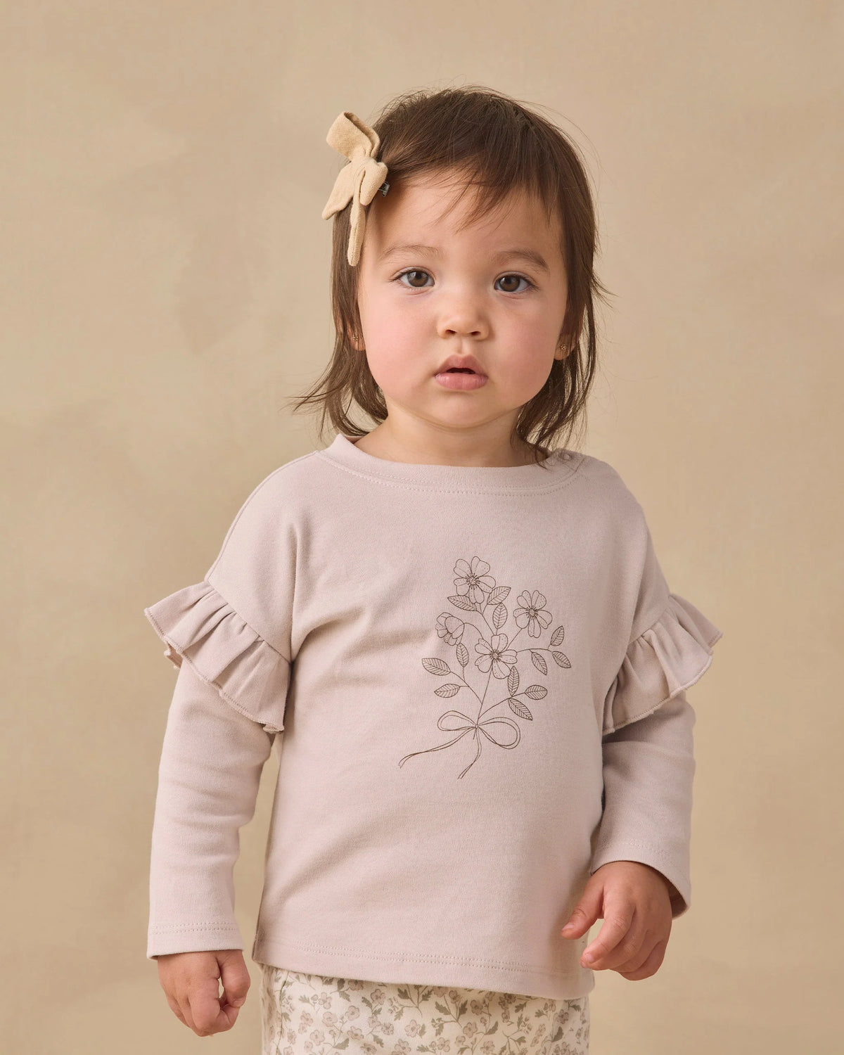 Ruffle L/S Tee Fleur