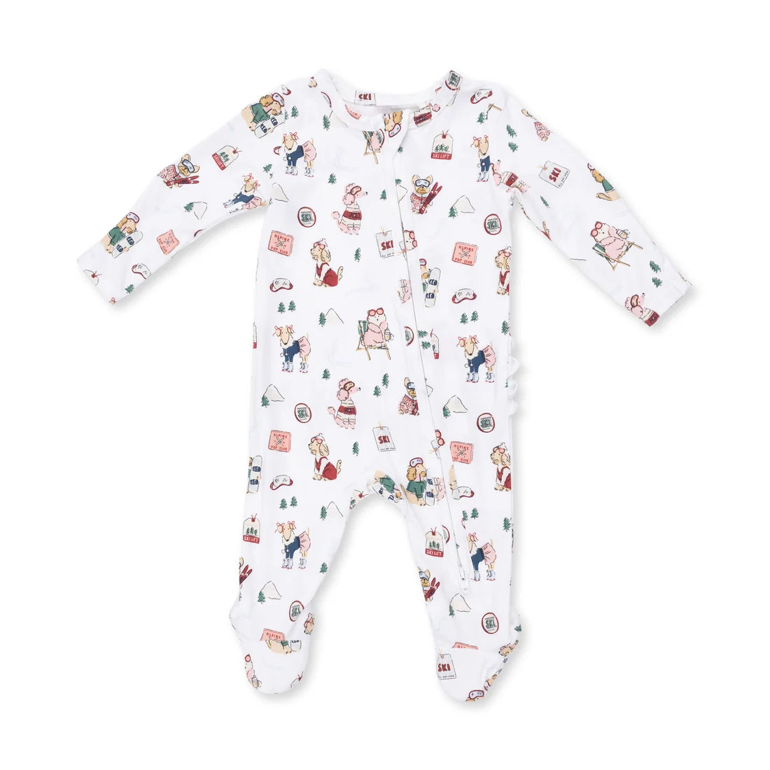 Ruffle Back Zipper Footie