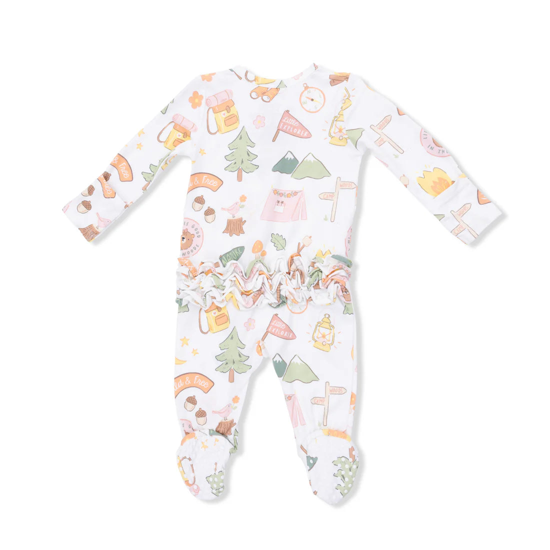Ruffle Zipper Footie