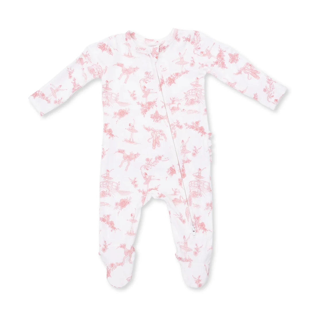 Ruffle Back Zipper Footie