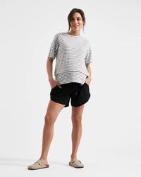 Byron Shirred Linen Shorts