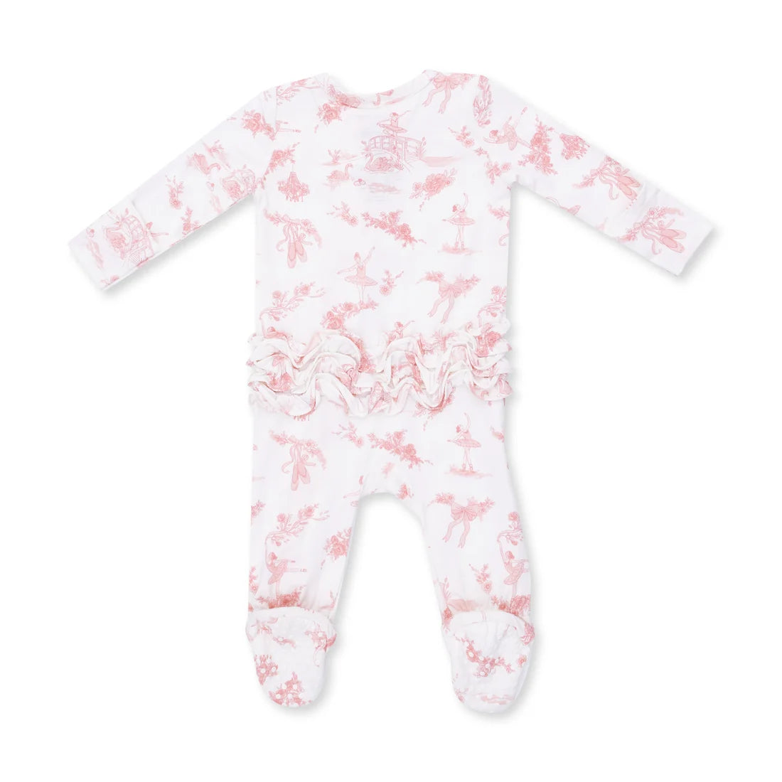 Ruffle Back Zipper Footie