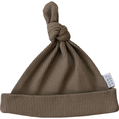 Organic Ribbed Knotted Hat