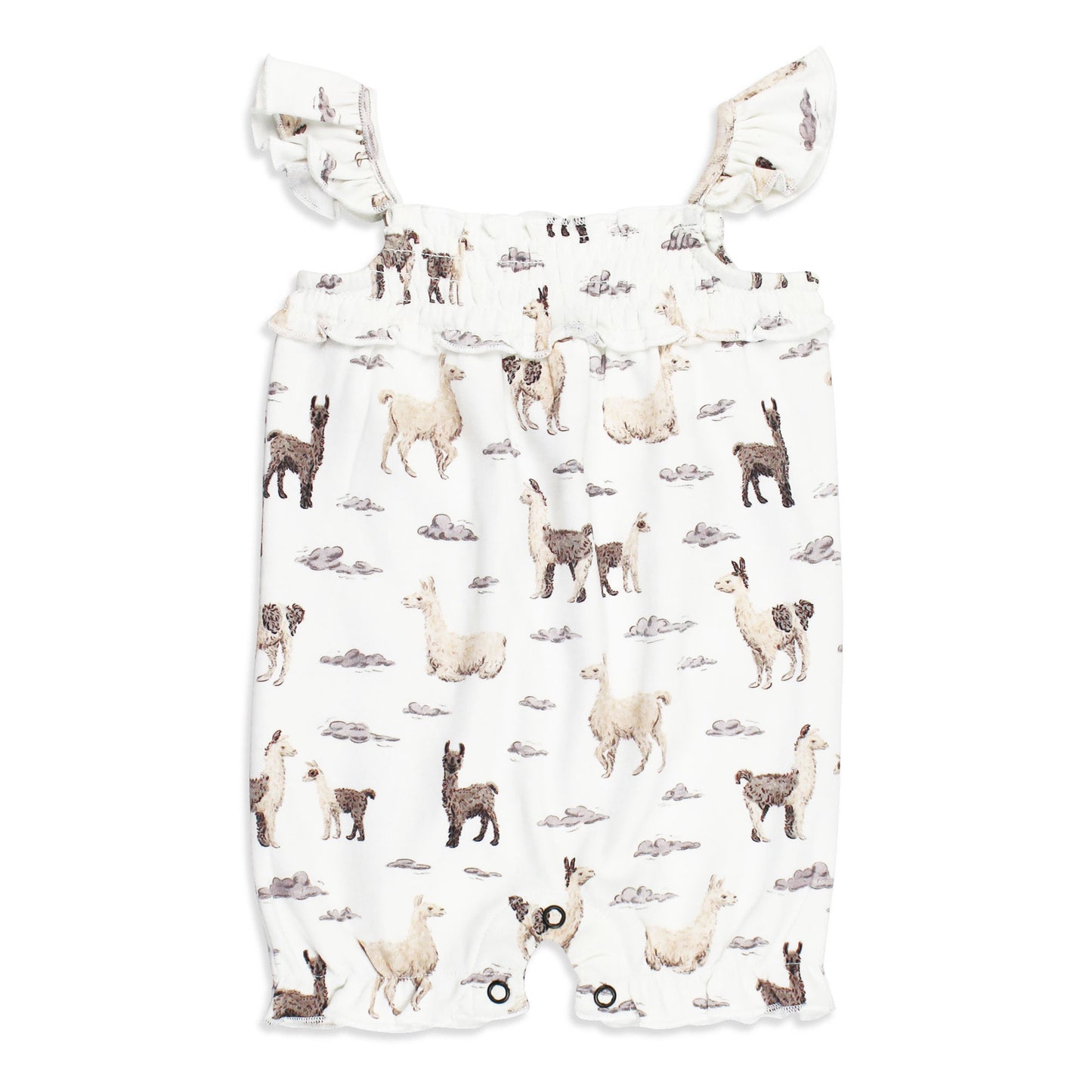 Organic Smocked Bubble Romper