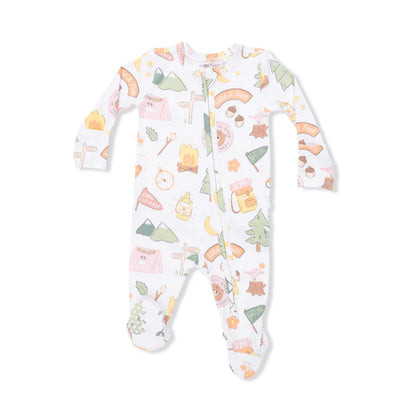 Ruffle Zipper Footie