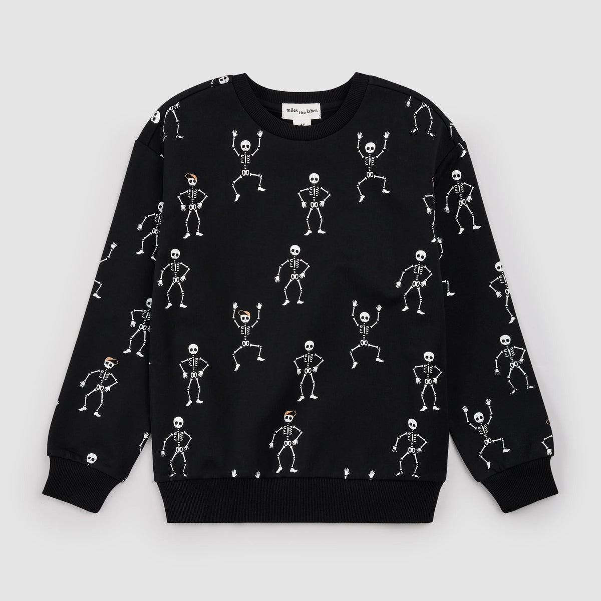 Glow-in-the-Dark Skeleton Print Sweatshirt