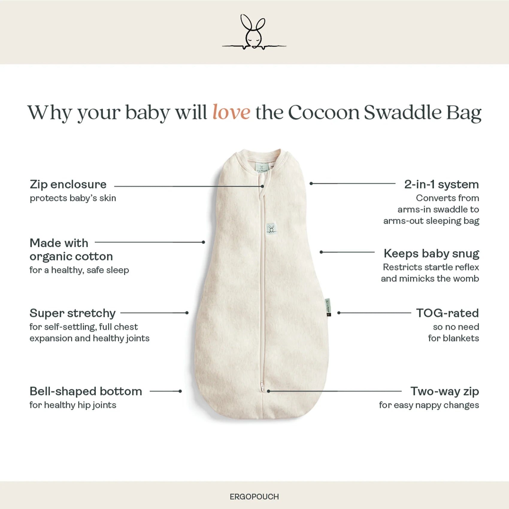 Cocoon Swaddle Sack 1 TOG