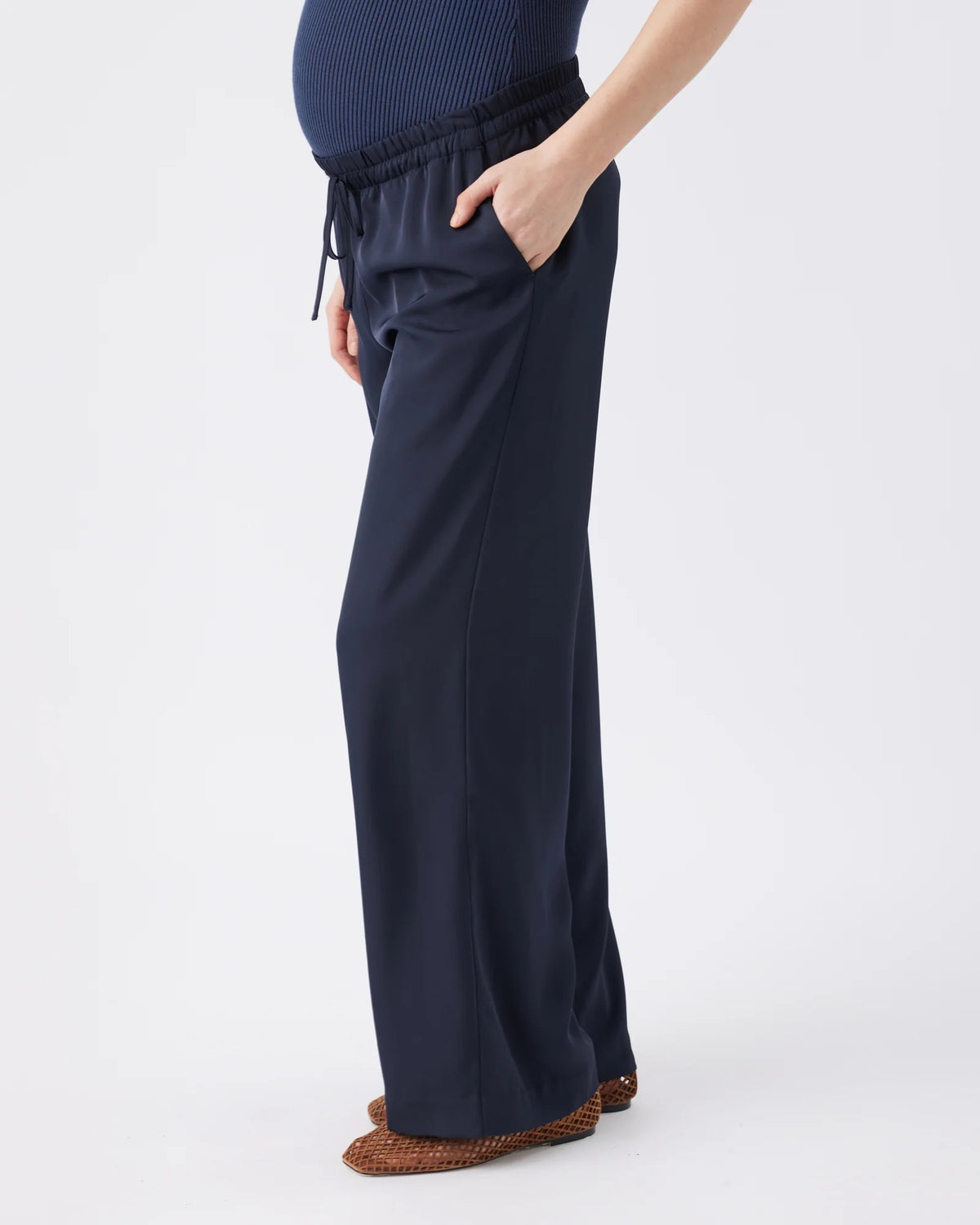 Tamara Satin Pull-On Pant