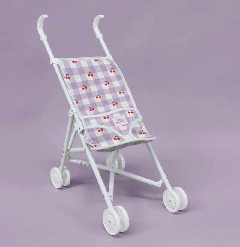 Doll Stroller - Gingham + Cherries