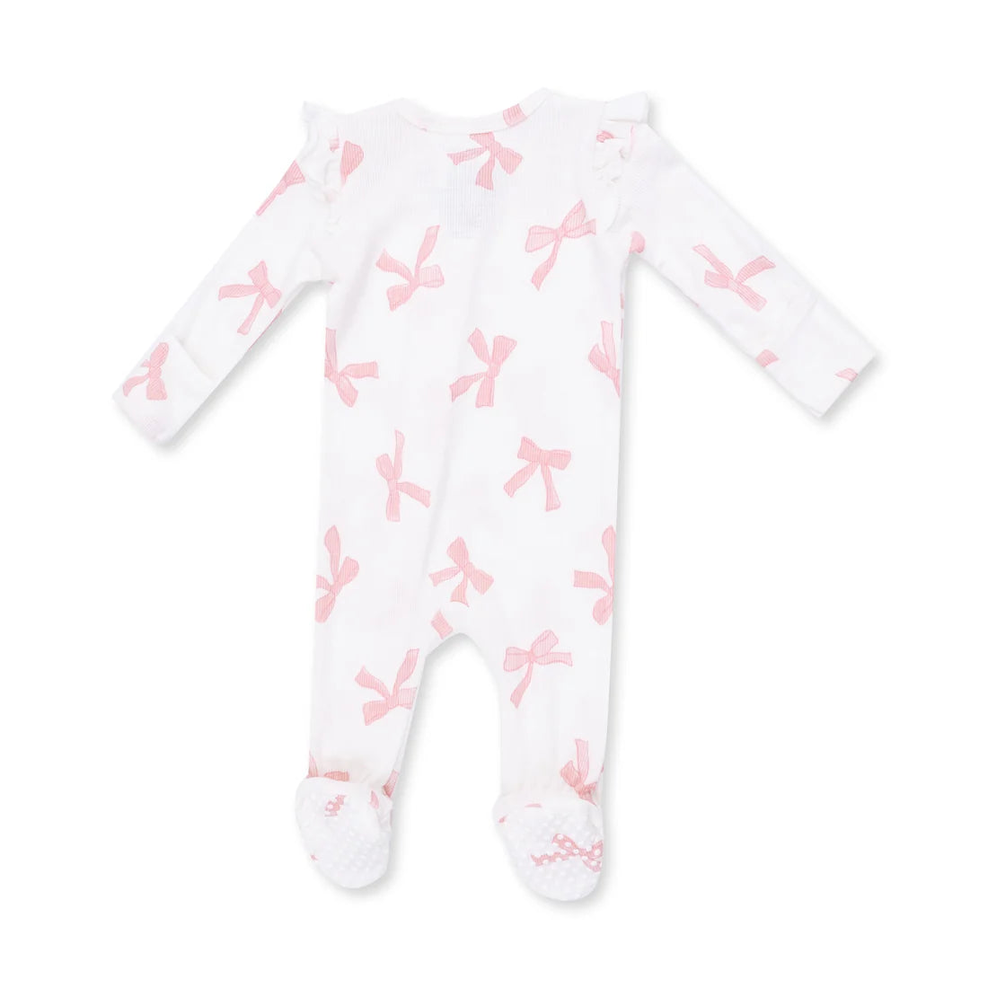 Ruffle Sleeve Zipper Footie