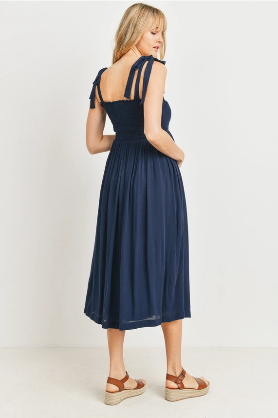 Tie Strap Midi Dress