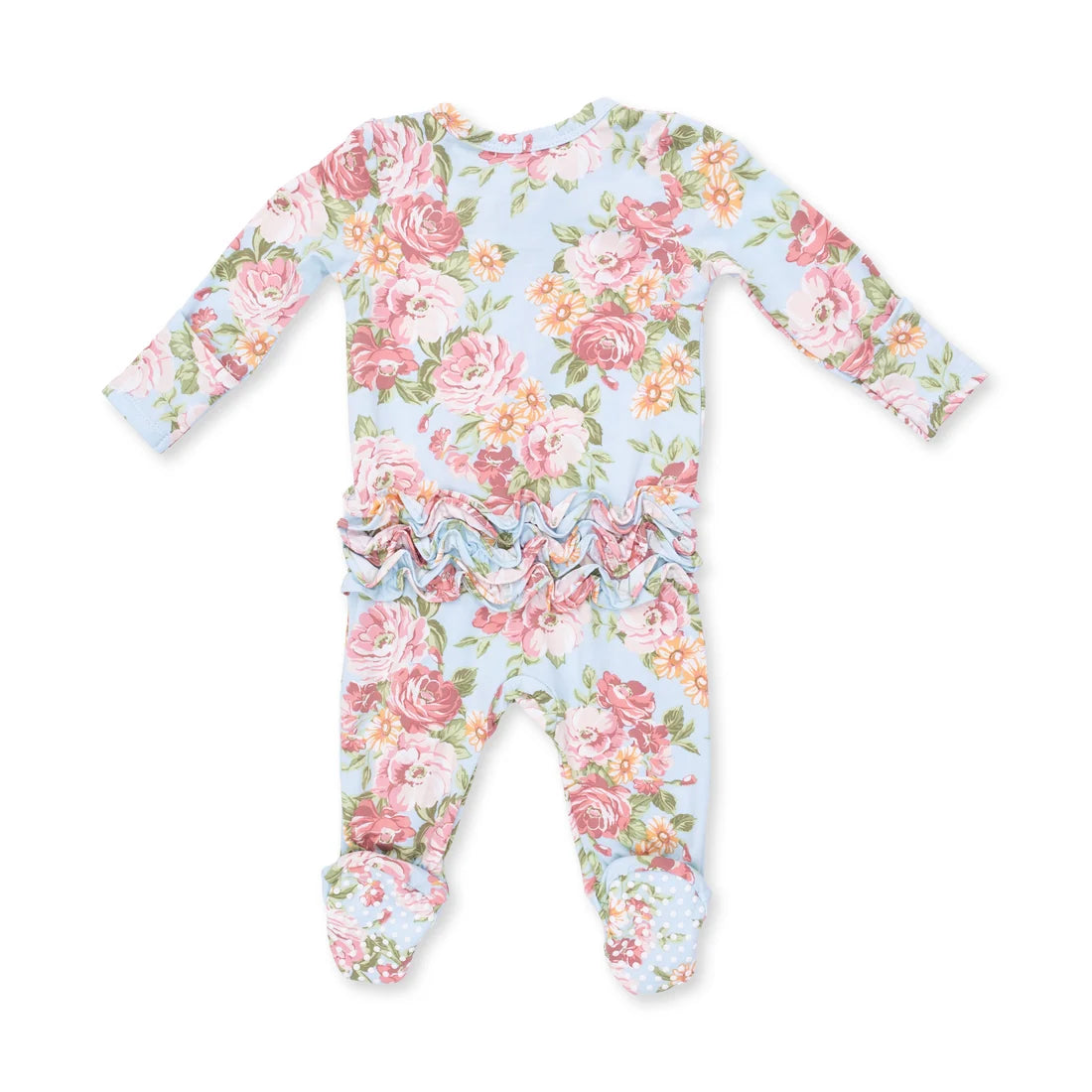 Ruffle Back Zipper Footie