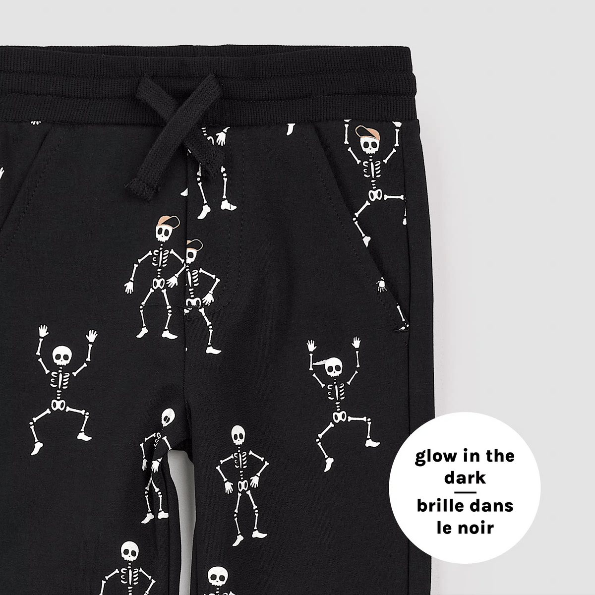 Glow-in-the-Dark Skeleton Print Joggers