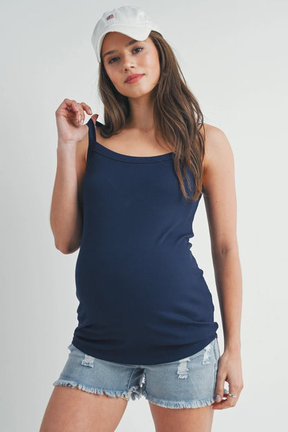 Ribbed Maternity Tank