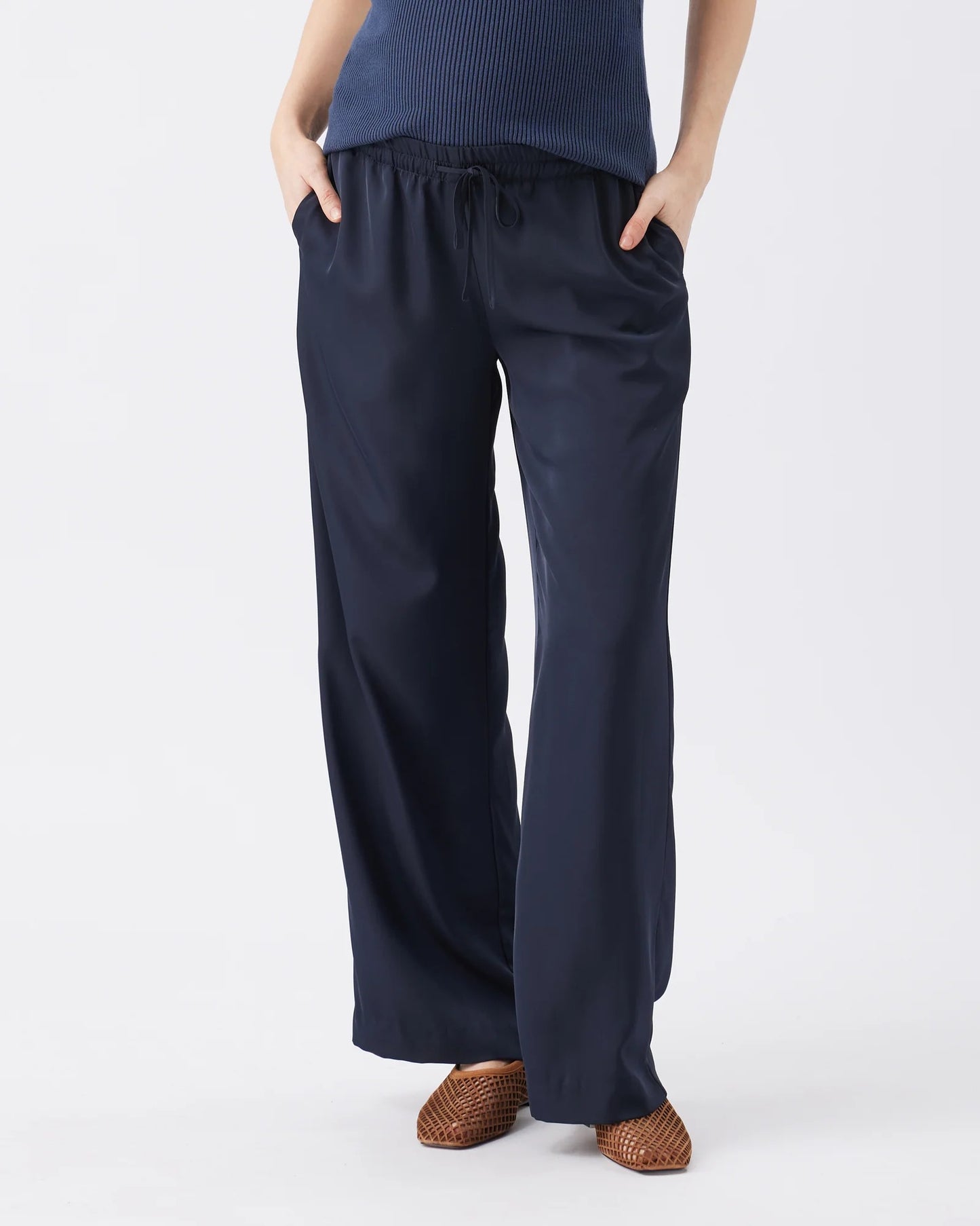 Tamara Satin Pull-On Pant