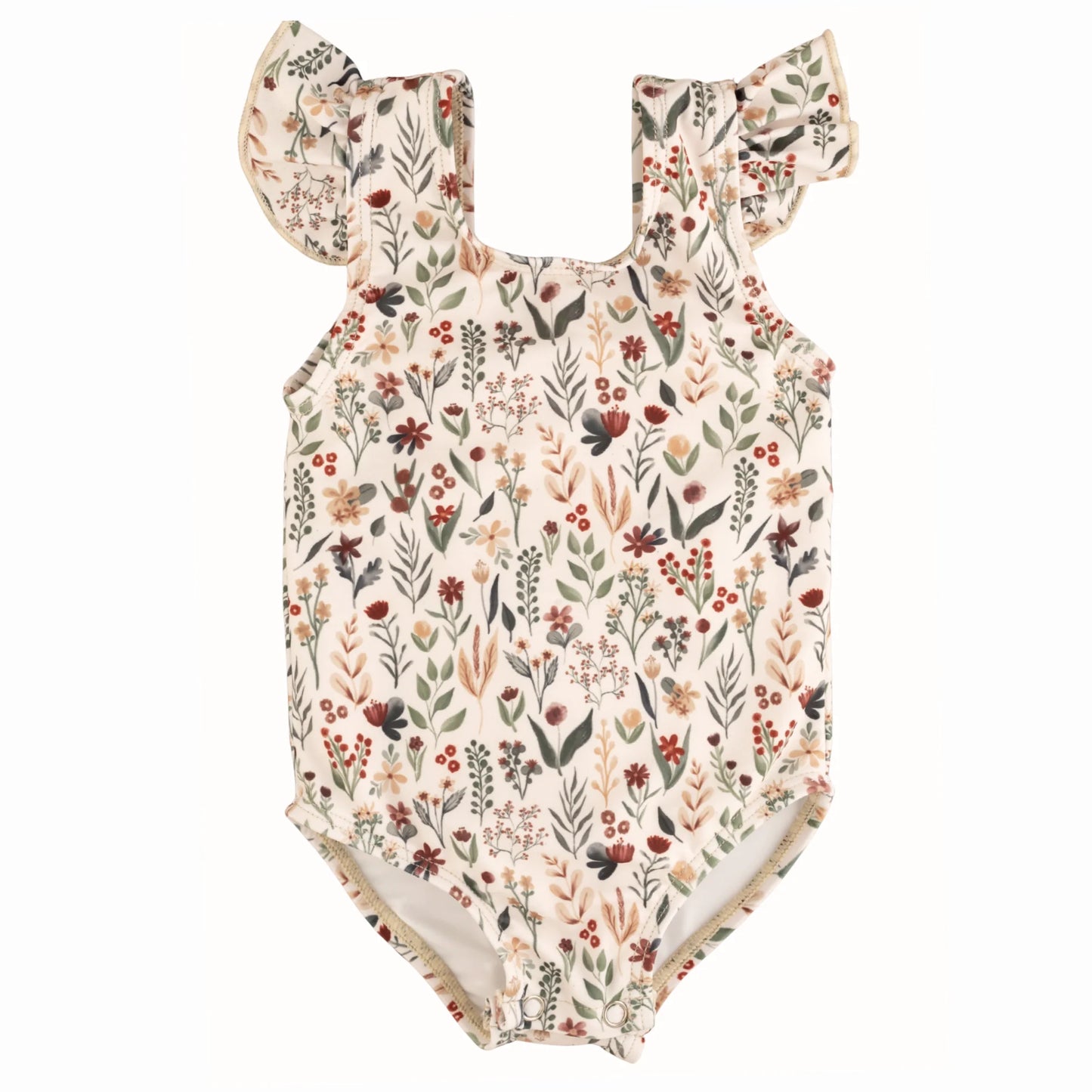 Ruffle Shoulder One Piece