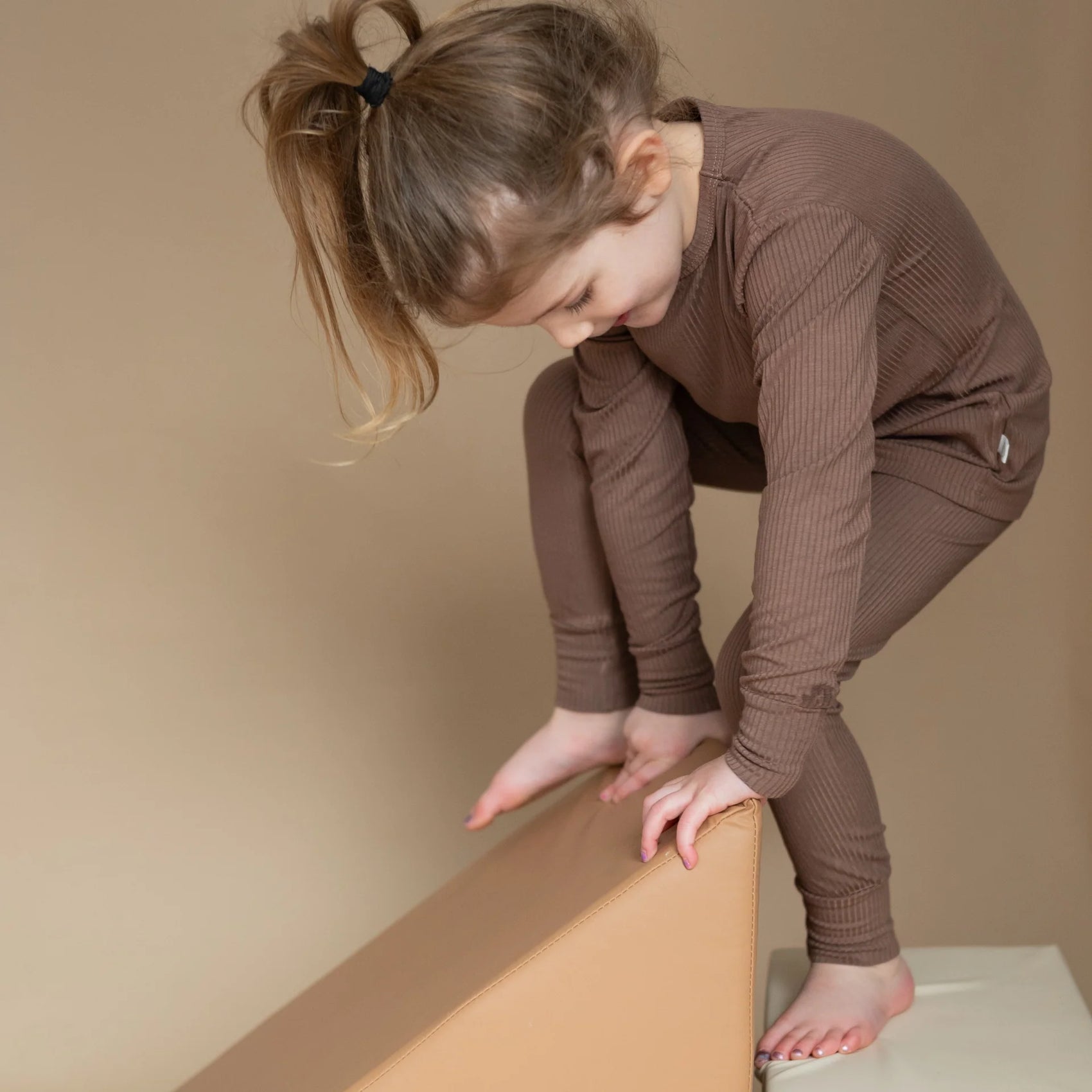 Mocha Brown Ribbed Sleeper