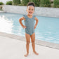 Ruffle Shoulder One Piece