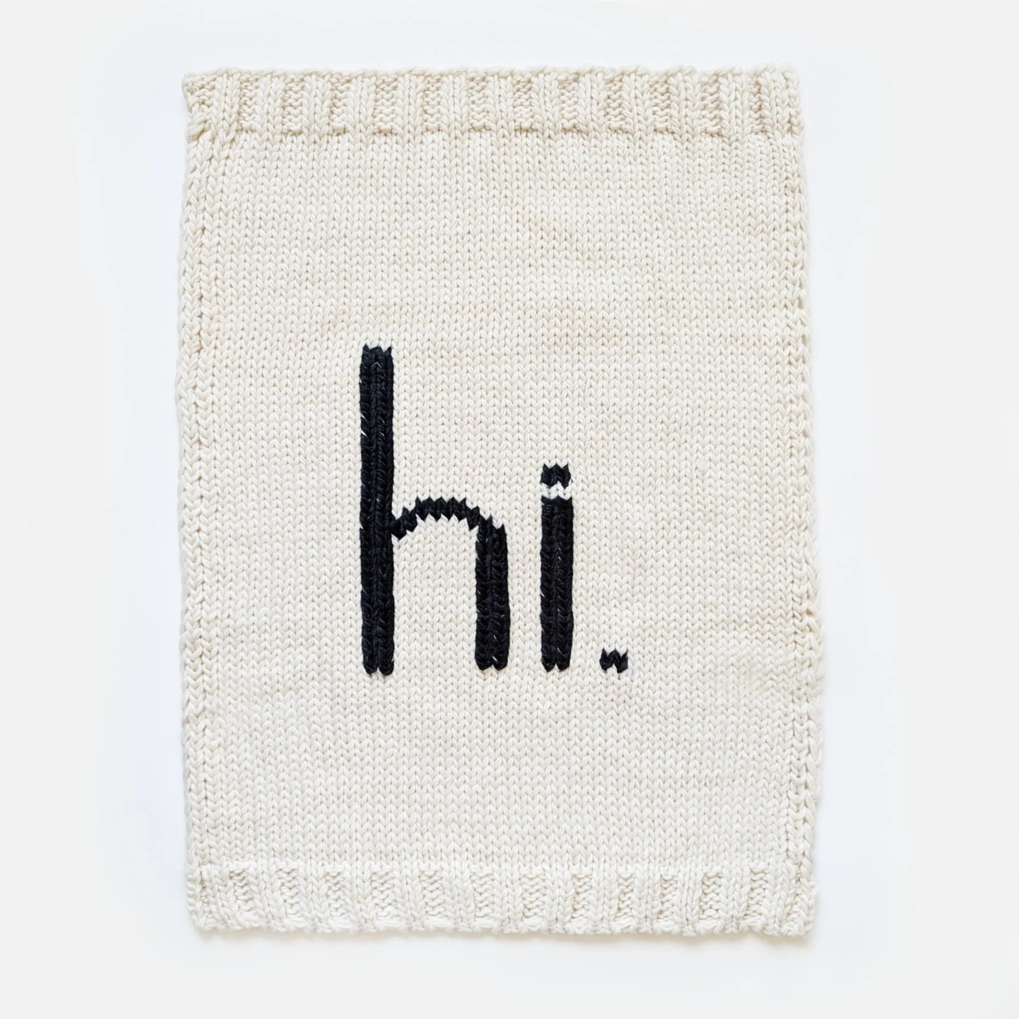 hi. Hand Knit Baby Blanket