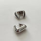 Pyramid Hoops - Small Silver