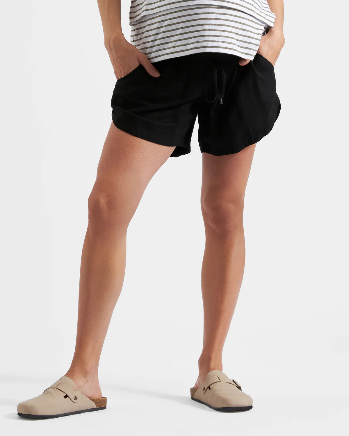 Byron Shirred Linen Shorts