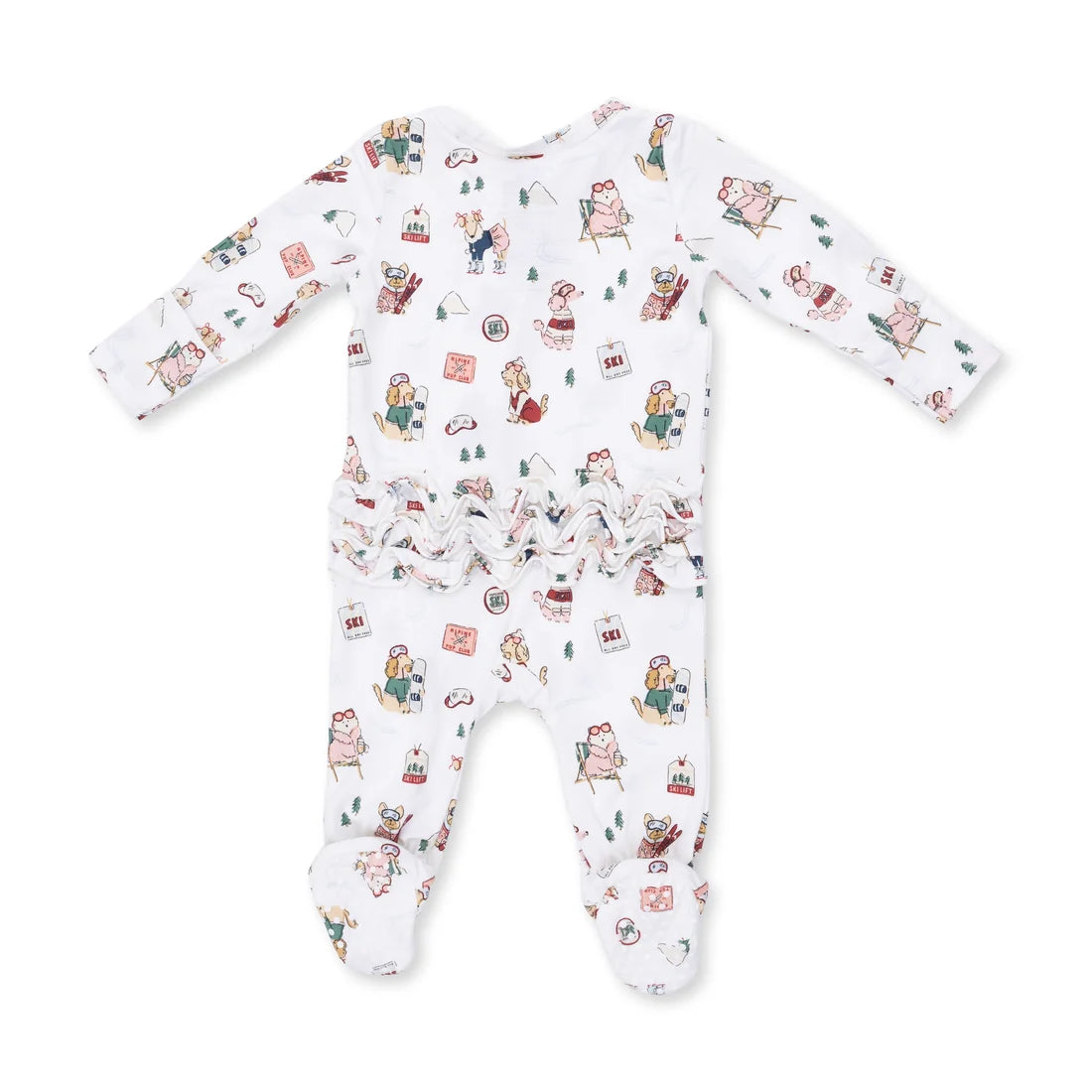 Ruffle Back Zipper Footie