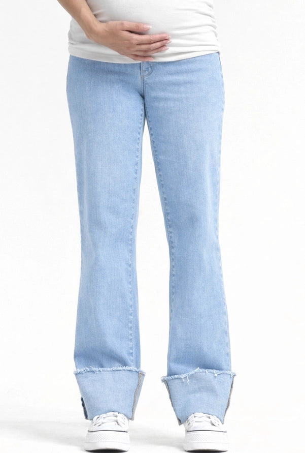 Roll Cuff Straight Leg Jean