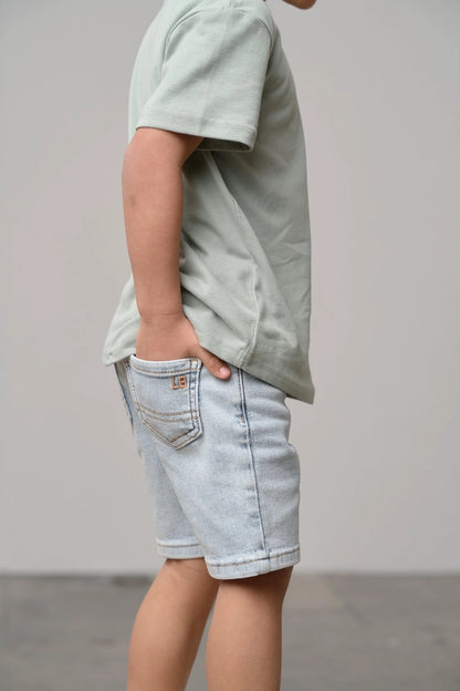 Straight Denim Short