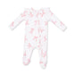 Ruffle Sleeve Zipper Footie