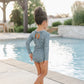 Ruffle Rashguard Suit