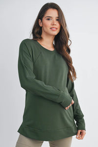 Side Zip Nursing Pullover