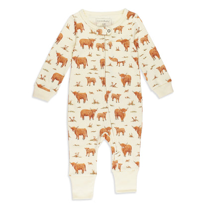 Organic Zipper Romper