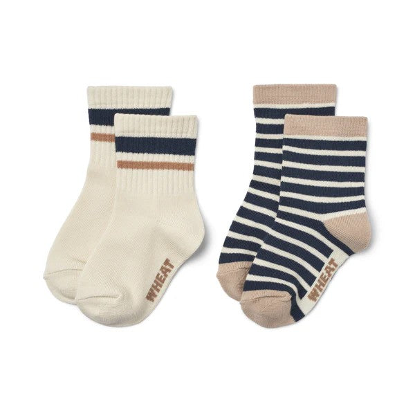 2pk Jamie Socks - 4y-6y - Blue
